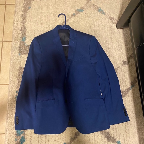 Kenneth Cole Skinny-fit ready Flex Shiny Suit